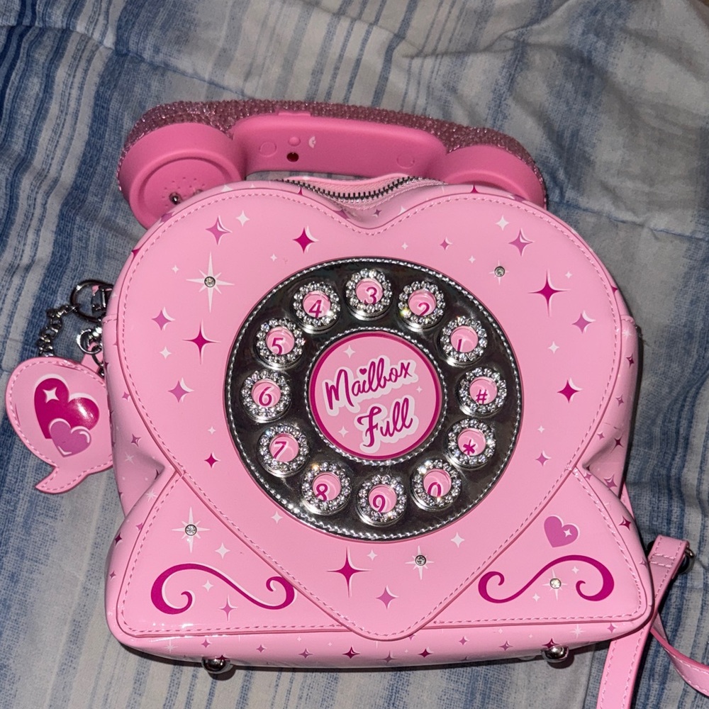 Pink Retro Telephone Handbag